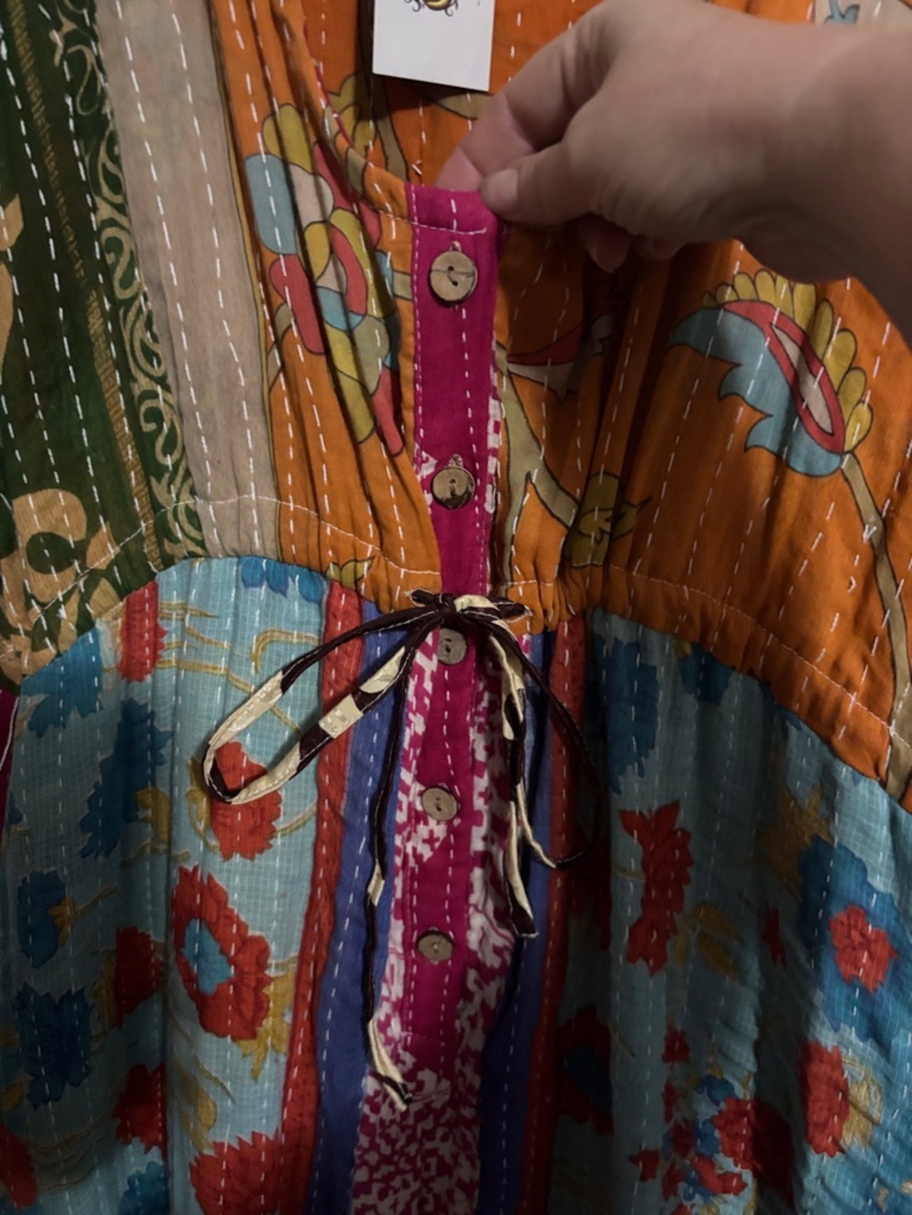NWT Kantha Romper/Jumpsuit w/ Pockets - Picture 3 of 8